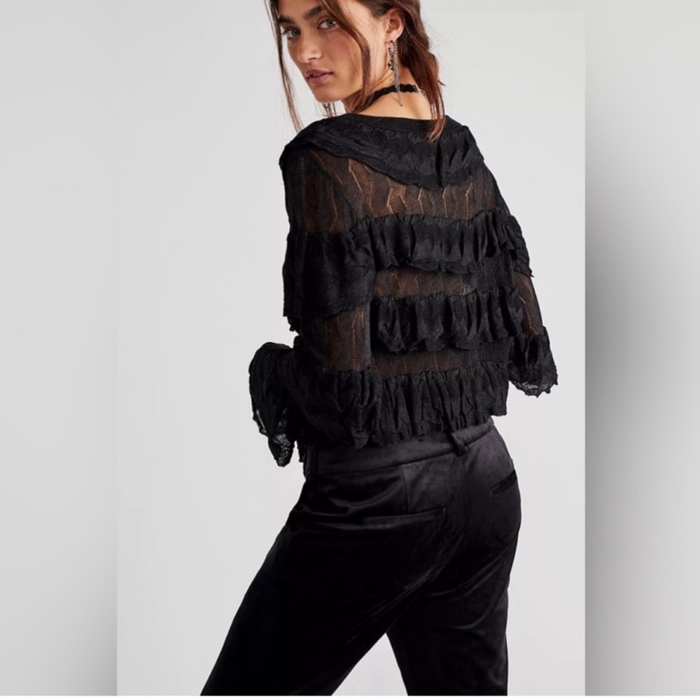 Free People Ruffle Cardigan - Picture 5 of 9